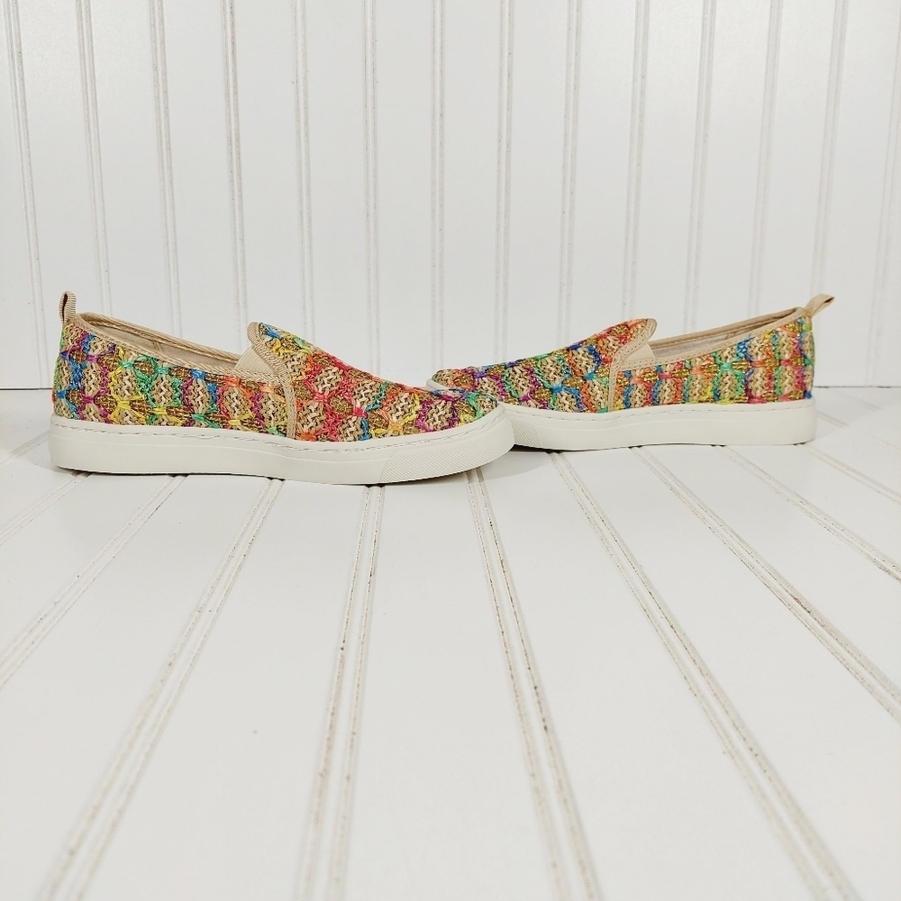 Kelly & Katie Lenna Rainbow Woven Sneakers A 782 - Picture 8 of 14